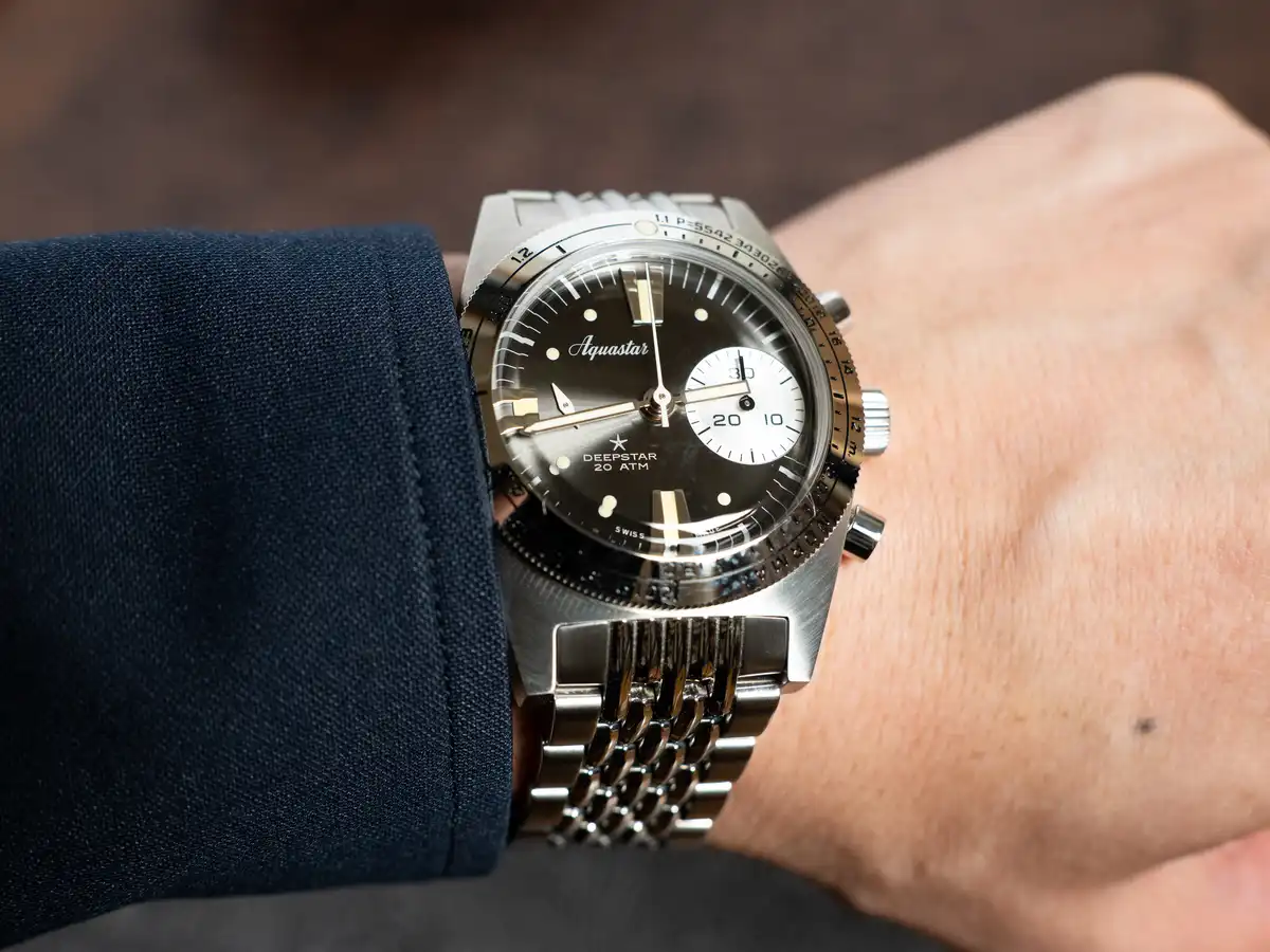 Deepstar 39mm Chronograph アクアスター Deepstar Chronograph レビュー 写真 試着