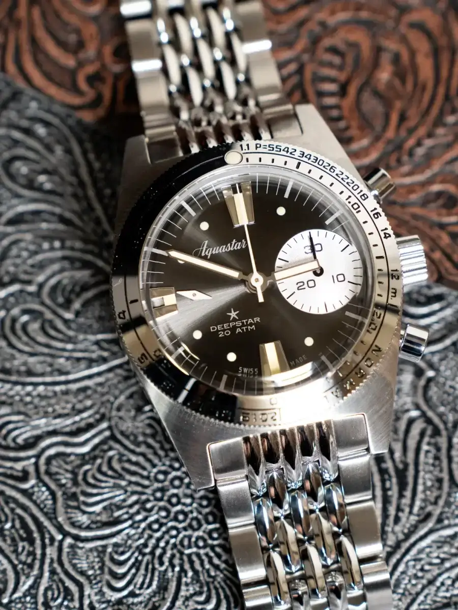 Deepstar 39mm Chronograph アクアスター Deepstar Chronograph レビュー 写真