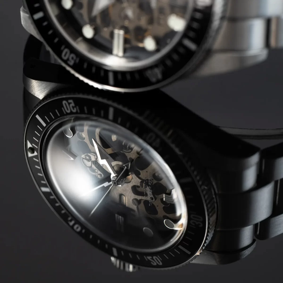 DIYウォッチキット ダイバーズ 40ミリ DIY Watch Club 黒ベゼル マクロ