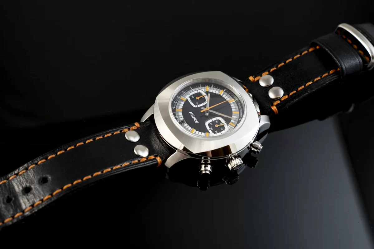 mirco TYPE-02 ミルコ Fukushima Watch フクシマウォッチ セクターダイヤル ブラック BB 平置き 松下庵